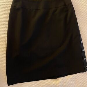 Apostrophe Black Skirt with Side Grommets
